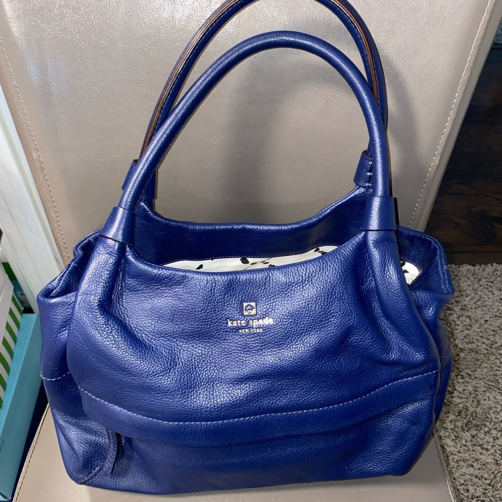 Kate Spade Cobalt Front Zipper Shoulder Bag